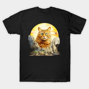 Cat and Mountain T-Shirt